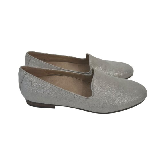Vionic Women Silver Metallic Slip-On Loafers Comfort Shoes SZ 6 Textile Upper - Picture 8 of 12